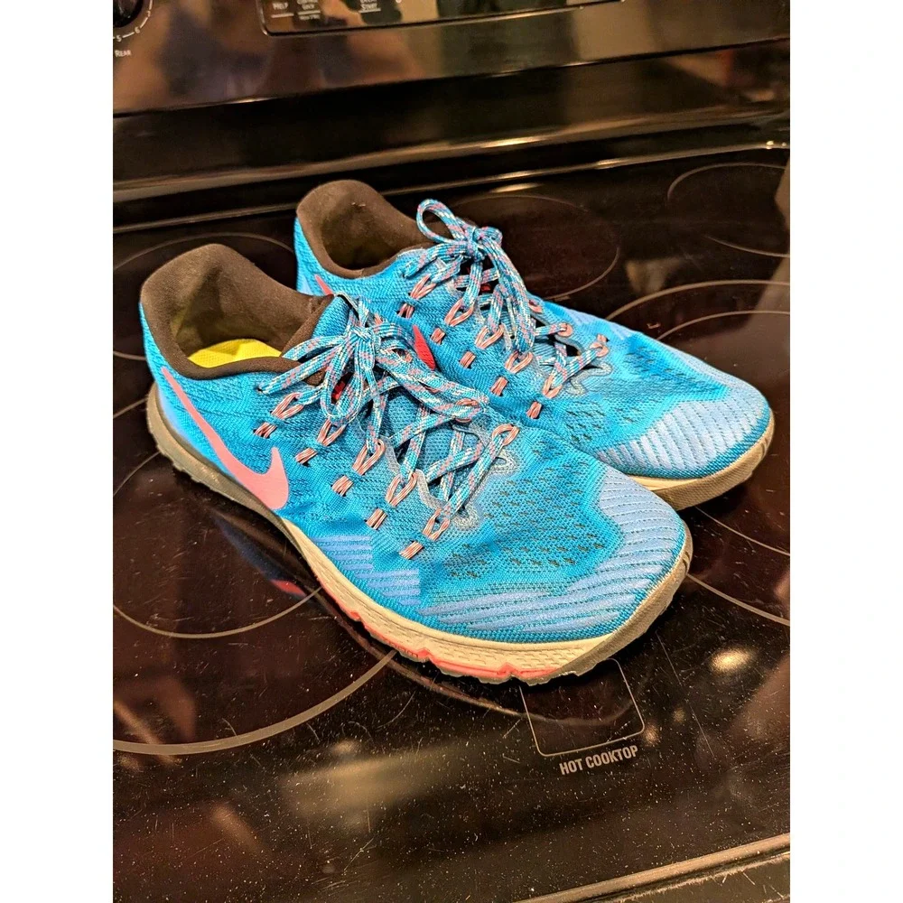 Nike Air Zoom Terra Kiger 3 Men's 10.5 Blue Low Top Lace-Up Athletic Sneakers